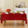 Red Velvet Tablecloth, 60 x 102 Inch Rectangle Table Cover, Red Velvet Table Cloth Smooth Luxury Tablecloth for Party Wedding Di