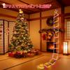 Letmy Christmas Decoration Outdoor Solar Waterproof Ladder Santa 10 Lighting 1500mAh High Capacity LED Illumination Outdoor Solar Illumination Rope