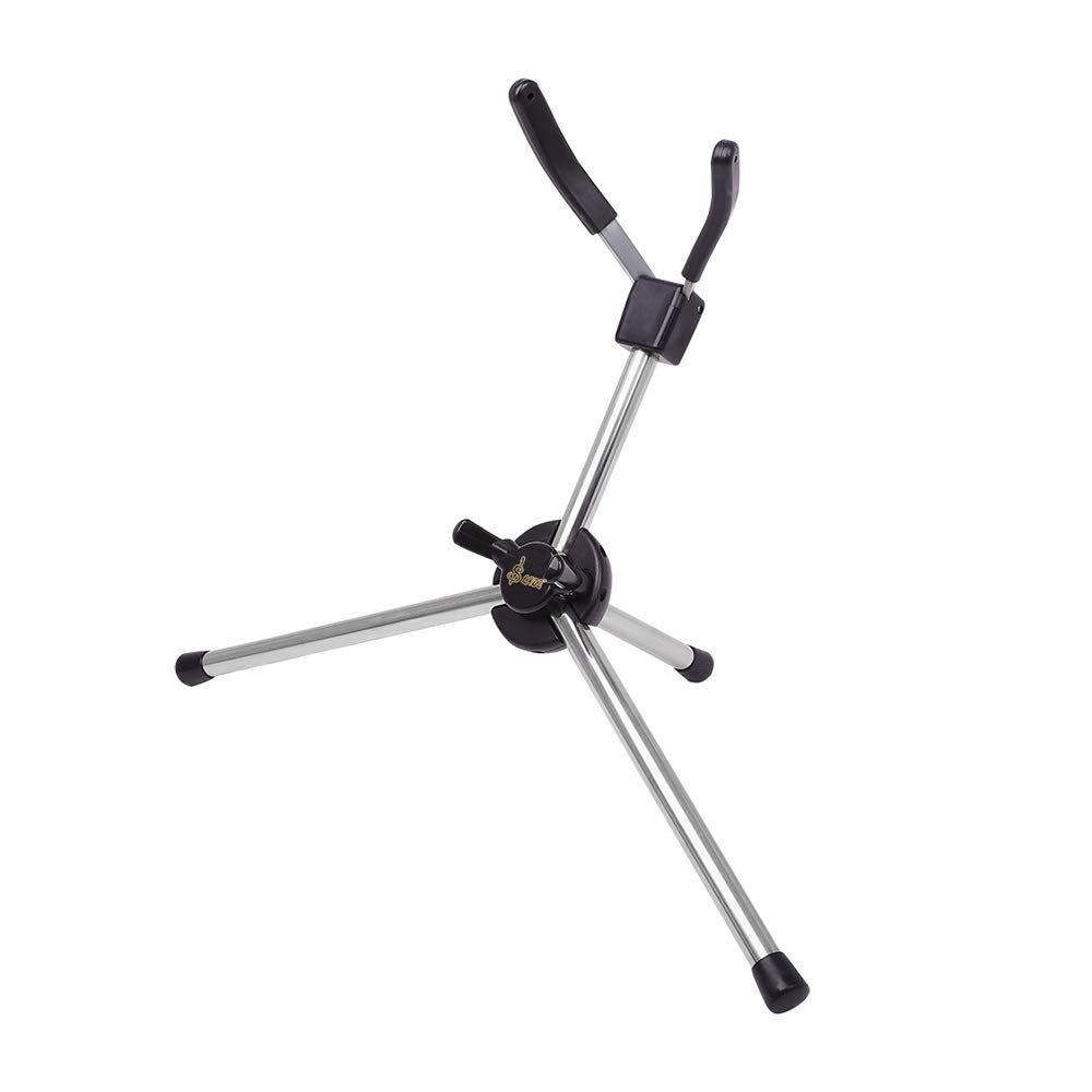 Tickas Foldable Soprano Saxophone Stand with Carrying Bag - Portable Metal Floor Stand Holder