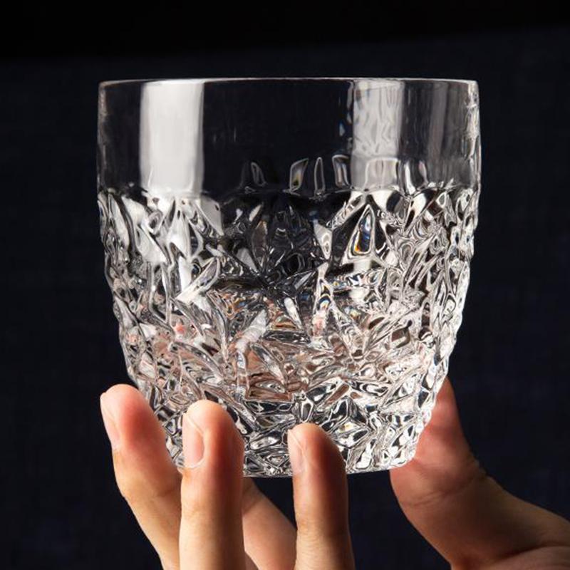 Cupa de apă 12oz 350ml cu sculptură în cristal, pentru ceai fierbinte, cafea, vin, băuturi spirtoase, cană transparentă, pahar de whisky pentru restaurant, petrecere, KTV, bar
