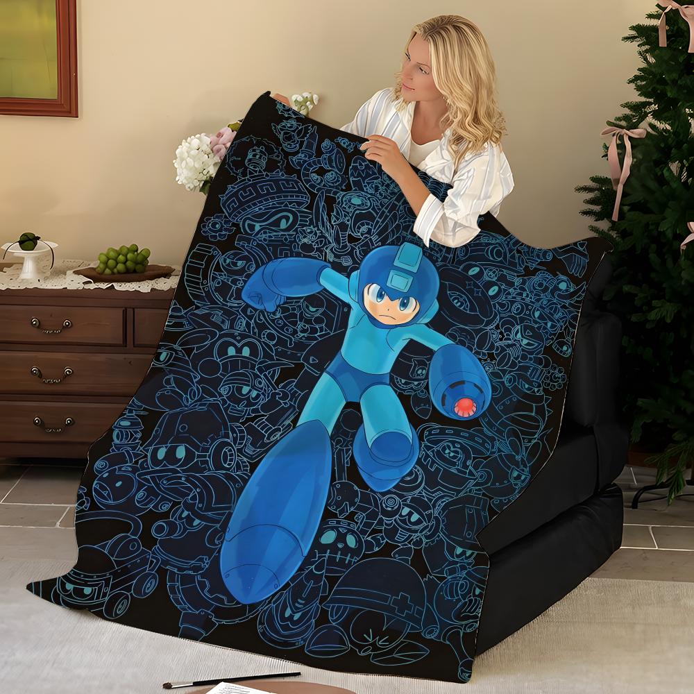 Game M-Mega M-Man Throw Flannel Blanket, Soft Warm, Durable & Washable cute Cool