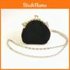 Pu Mini Water Dumpling Bag With Lace Chain For Daily Fashion