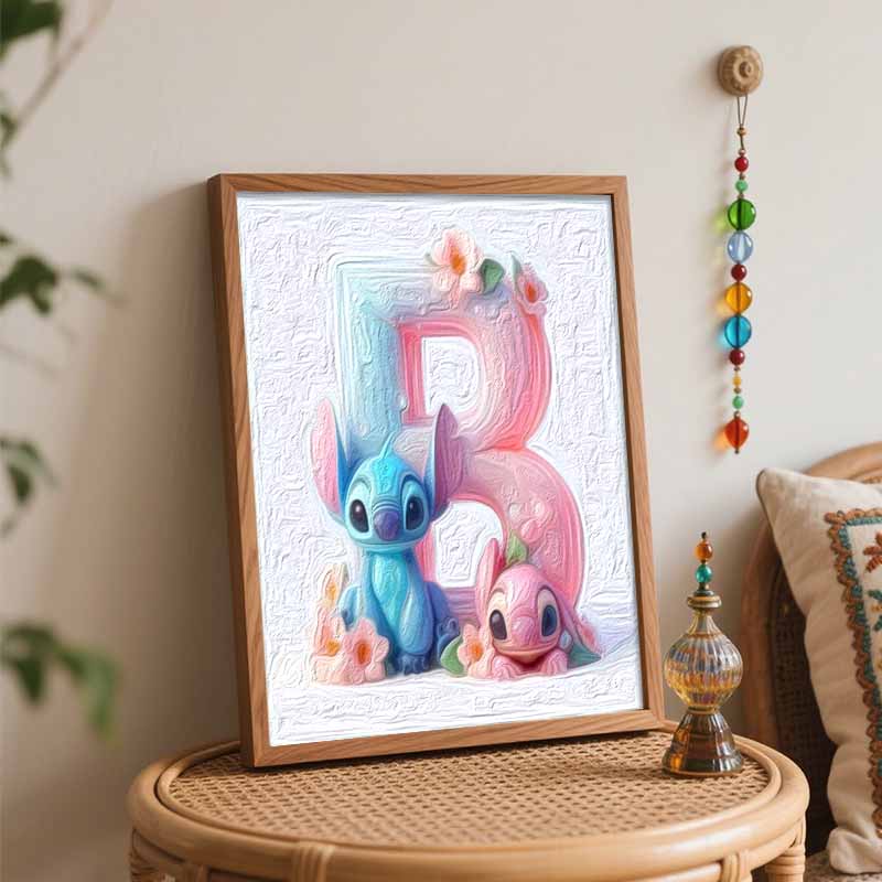 Disney Stitch Cute Painting Kit Home Decor Craft Perfect Gift Idea for Beginners and Fans