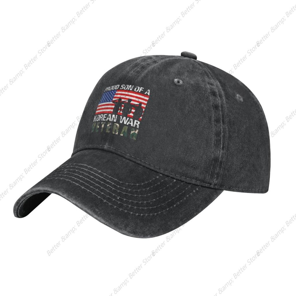 Proud Son of a Korean War Veteran Unisex Cowboy Cap Baseball Hat Adjustable Denim Dad Hats