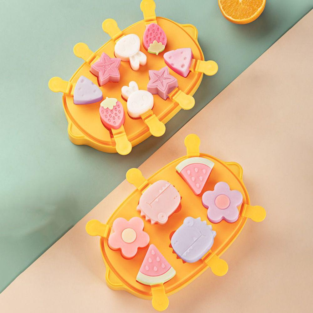 Dust Cover Ice Candy Maker with Ice Storage Box Ice Lolly Mold Cute Ice Pop Molds  Summer