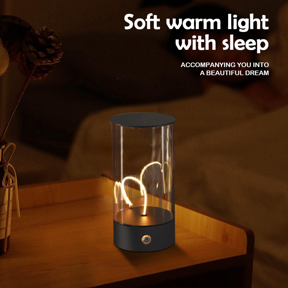 D2 Portable Novelty Quantum Decor Lamp LED Night Light Rechargeable Magnetic Absorber Desk Lamp Dimmable Touch Sensor Table Lamp
