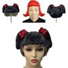 Halloween Latex Wig With Colorful Bobo Hairstyle For Cosplay And Costume Parties