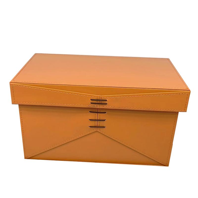 Leather Organizer Box Bedroom Clothes Organizer Box Luxury Accessory Organization Case Multifunctional Organizing Cases with Lid