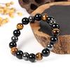 Bracelet - SOBZK - Craze - Triple Bracelet - Hematite - Black Obsidian - Tiger's Eye