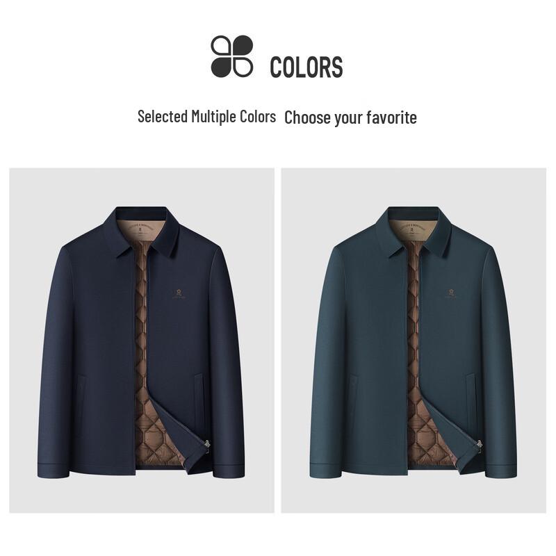 MONTAGUT Men's Water-Repellent Business Casual Lapel Padded Jacket