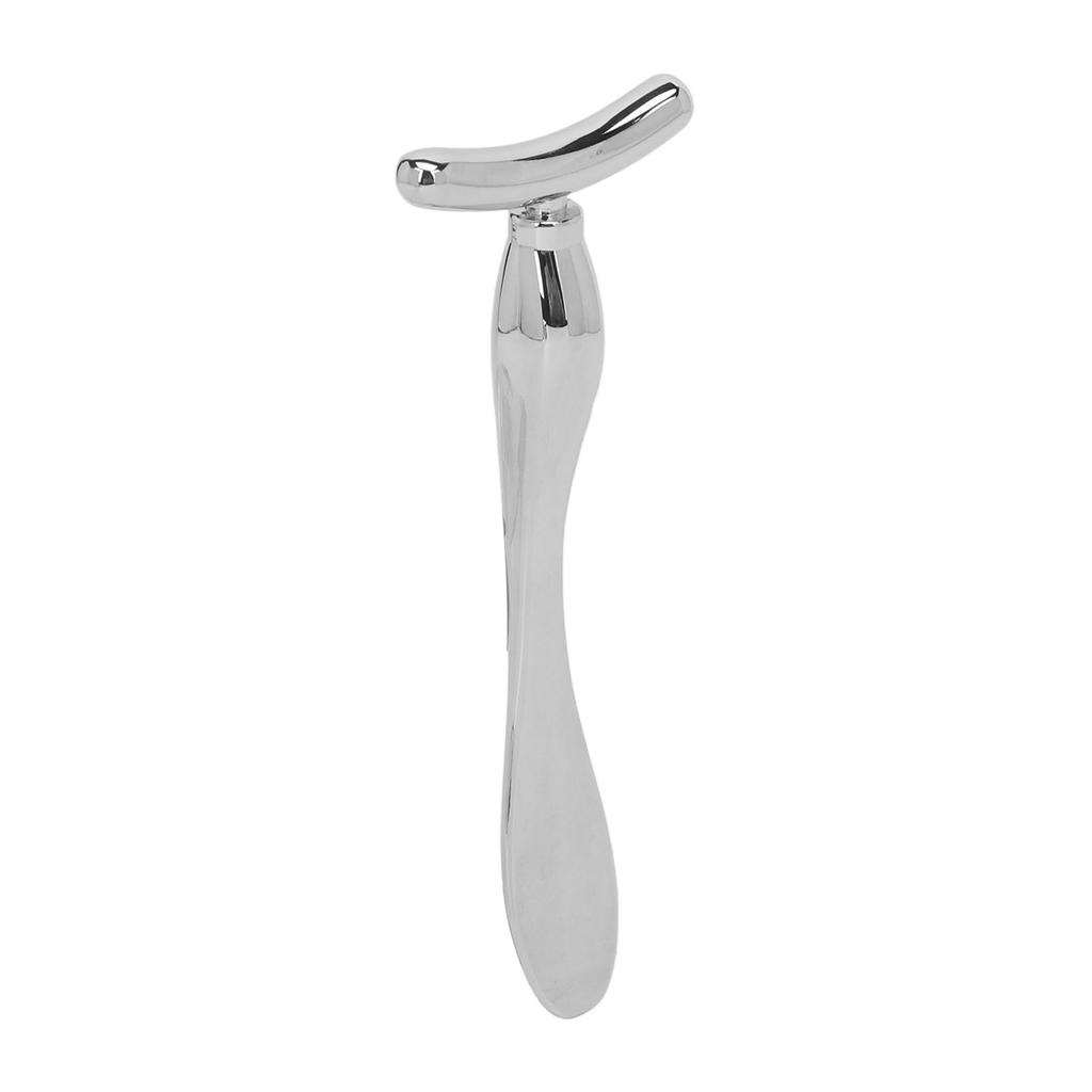 Eye Cream Scoop Stick T Shape Zinc Alloy Tightening Mini Spoon Spatula for Reducing Wrinkle Silver