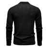 Men's Long Sleeve Polo Shirt Casual Textured Top for Men Spring Autumn Fashion Multi-Color Button-Down Collar Male Blouse