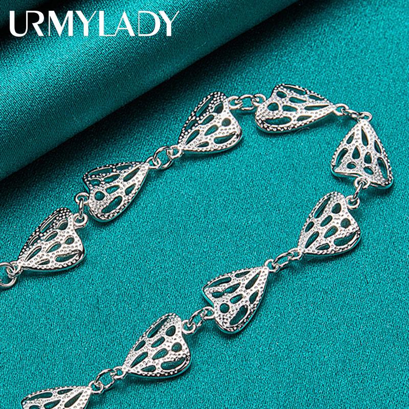 925 Sterling Silber Schmetterling Kettenarmband für Frauen Hochzeit Party Mode Charm Schmuck