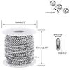 Stainless Steel Ball Chains Dog Tags Chain Bead Necklace Chains for W/20 Connect