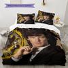 Sherlock Holmes Pattern Bedding Home Decoration Birthday Gift ( 1 Duvet Cover + 2 Pillowcase, Without Core),fan Merchandise.
