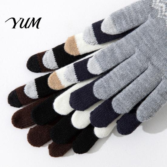 Thickened Wool Blend Gloves for Daily Commuting Thermal Knit Gloves, Velvet Lining And Elastic Ribbed Cuffs Winter Essential Cold Climate Warm