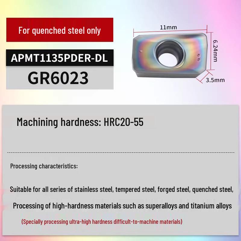 APMT1604PDER R0.8 Cermet CNC Milling Cutter Blade 1135 Machining Center Tool Head
