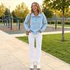 Women's Button Down Collar Pullover Sweatshirt for Casual Everyday Wear