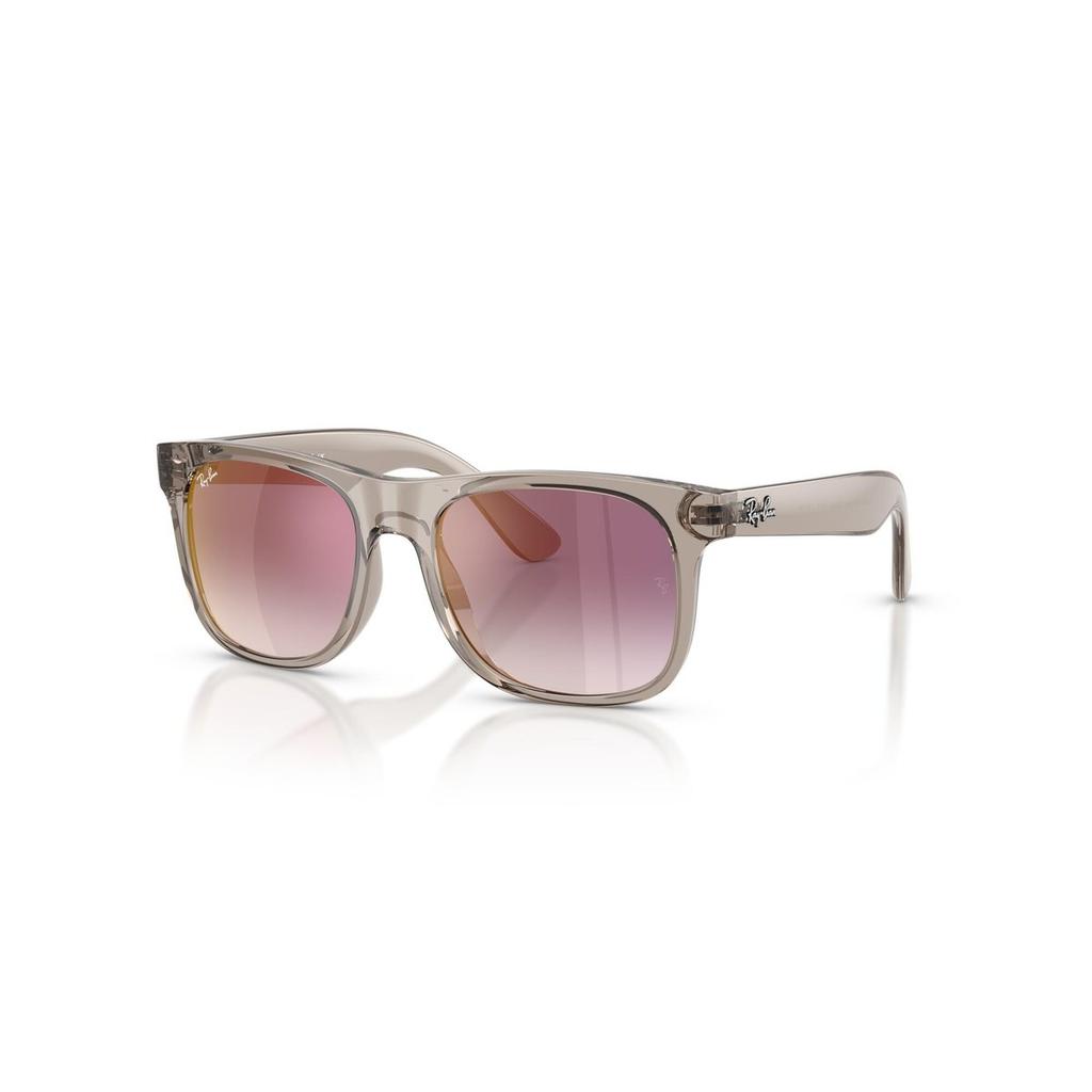 Детские солнцезащитные очки Ray-Ban Junior Justin - Прозрачно-серые/С красным зеркальным стеклом