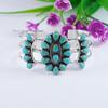 Genuine Arizona Turquoise Cuff Bracelet, Turquoise Cluster Bracelet, 925 Sterling Silver Bracelet Boho Bracelet, Engagement Bracelet