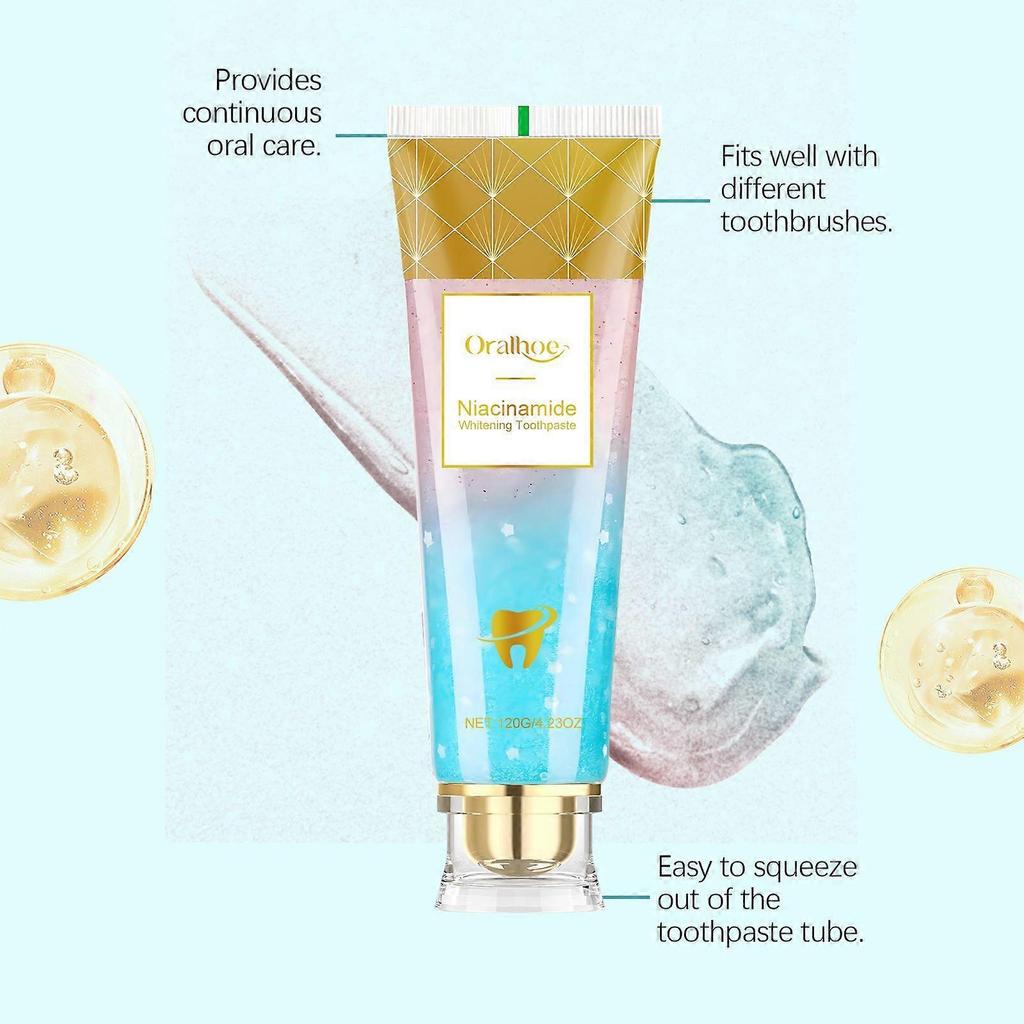 Brightening toothpaste provides gentle daily care, removes stains, brightens and freshens teeth, reduces odor, and maintains healthy teeth.