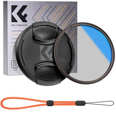 Concept 72 mm PL-Filter zur Reflexionsanpassung, Polarisationsfilter mit Objektivdeckel, CPL-Filter, 18-lagige Beschichtung, dünn, K&F (Nano-Klear)