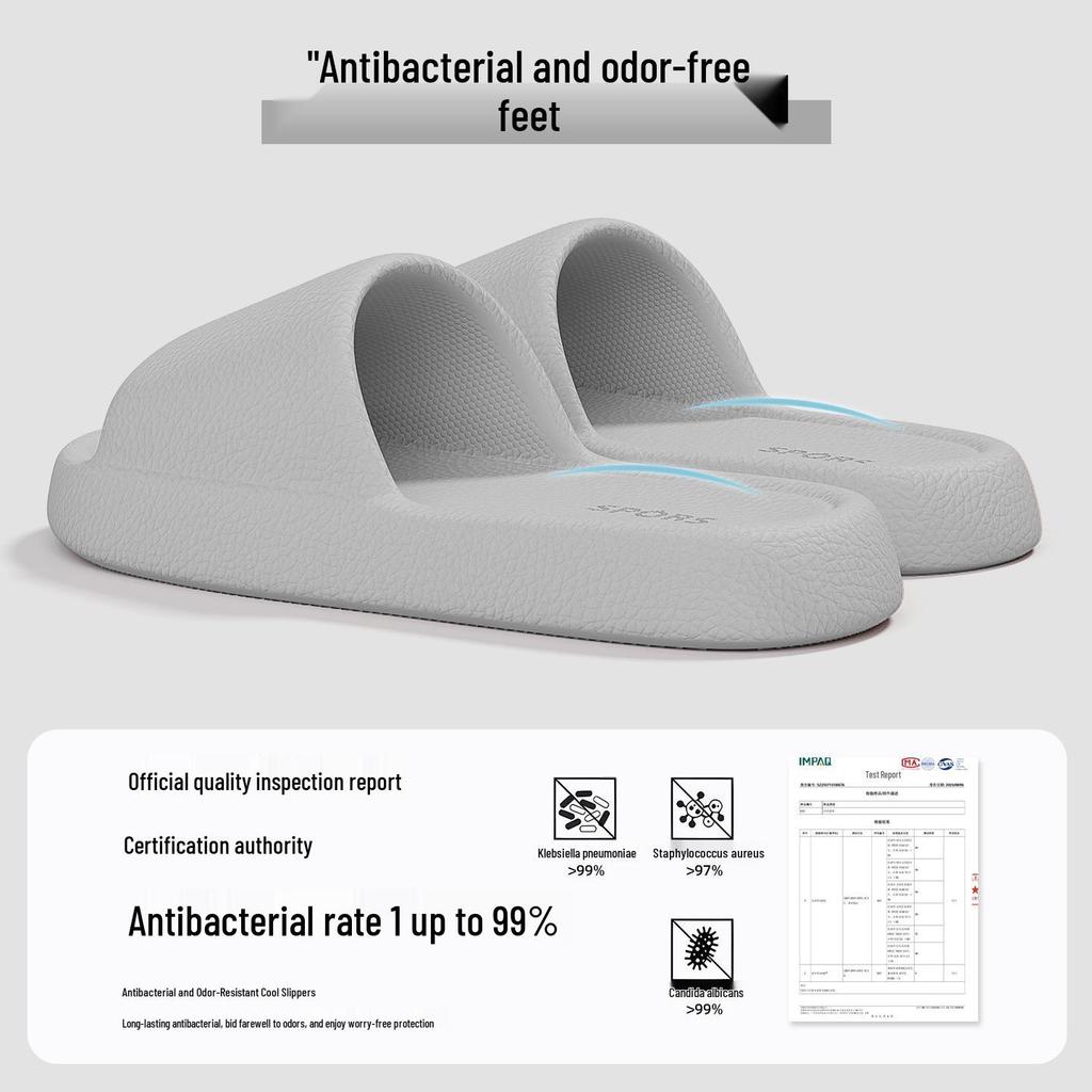 Women's and Men's Summer Non-Slip Cool EVA Bathroom Slippers with Soft Bottom.