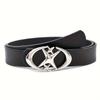 Stilvoller Ovaler Kreuz Metall Schnalle Gürtel Langlebig Einfach Universell Kompatibel Unisex Geschenk für Männer Frauen