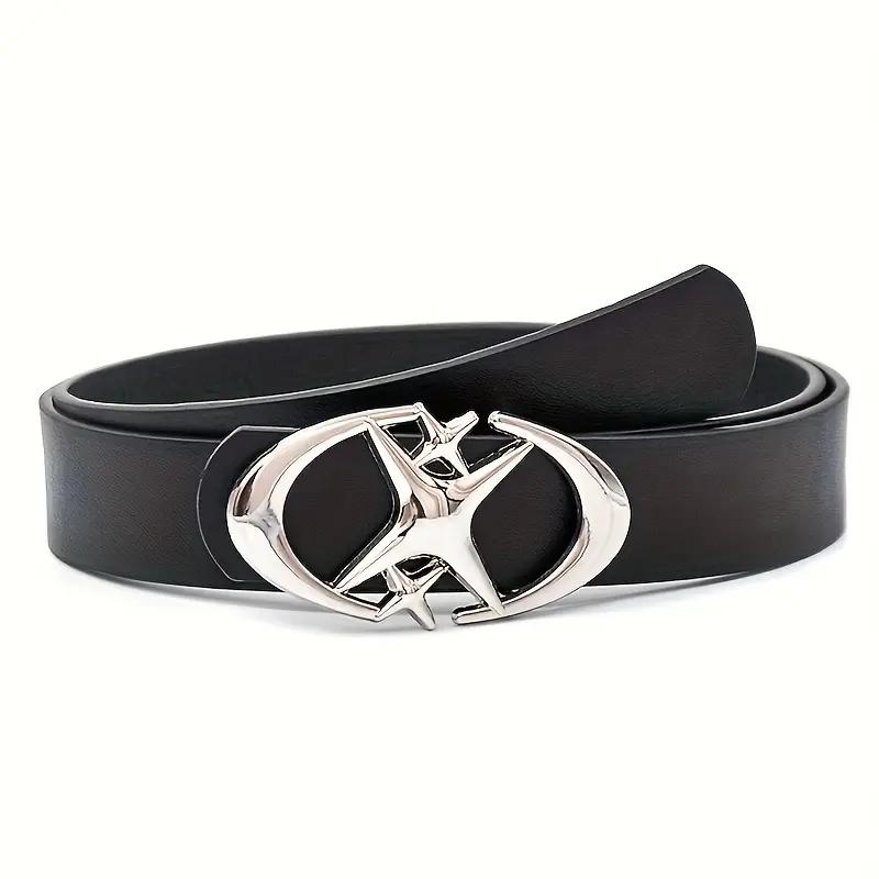 Elegante Fibbia a Croce Ovale in Metallo Cintura Resistente Semplice Universalmente Compatibile Unisex Regalo per Uomini Donne