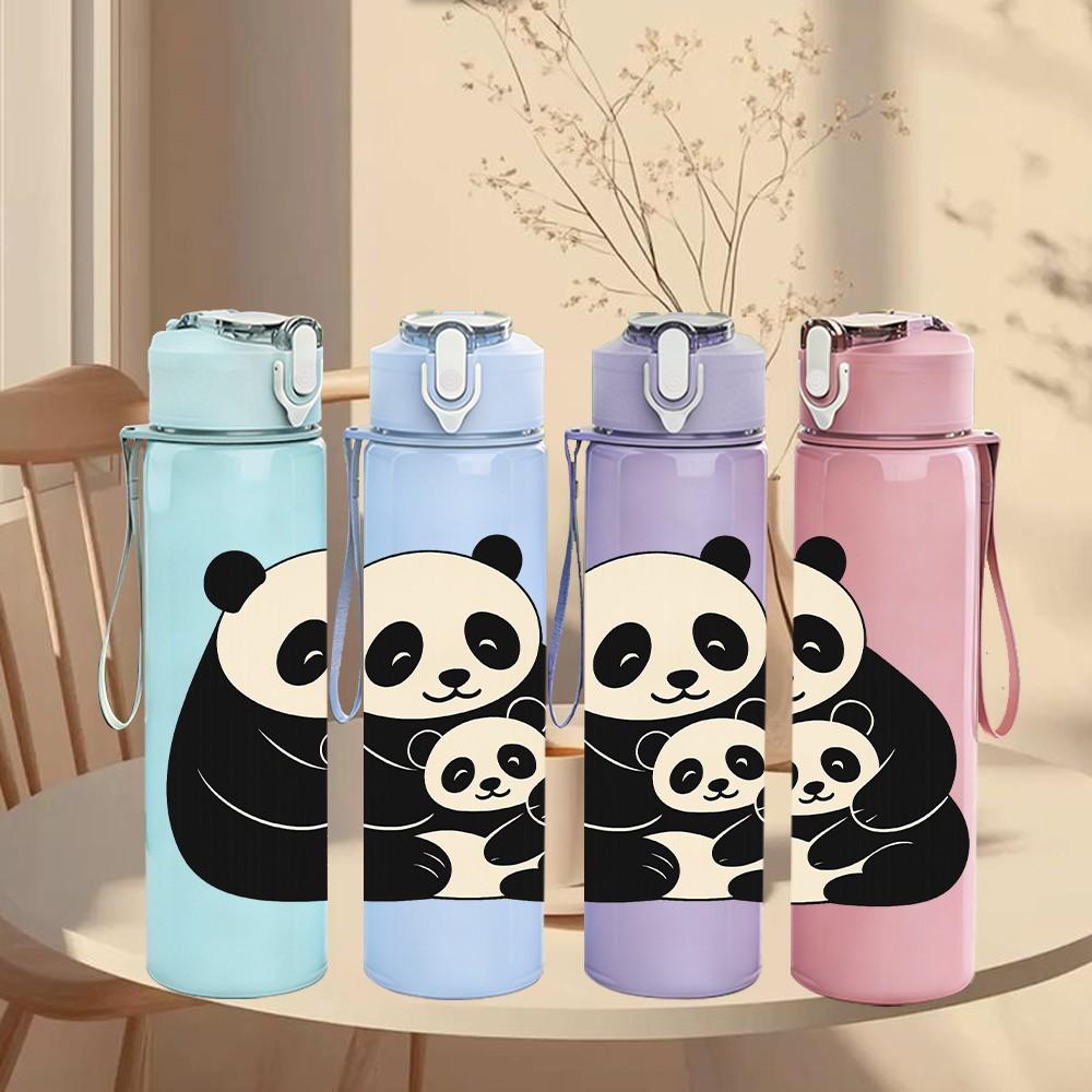 1PC Highland Cow Sunflower Bucket 750ml Color Plastic Sports Water Bottle Leakproof Flip Straw Lid Suitable for Sports Office Home Use