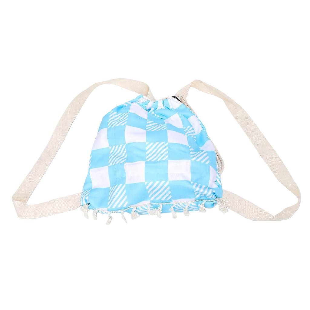 Convertible Beach Towel Bag Lightweight Quick Dry 2 in 1 Beach Towel Backpack for Family Holiday Camping Cyan