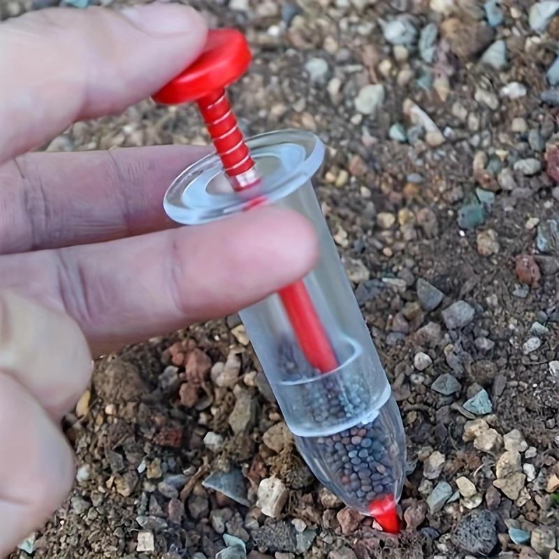 1pc Manual Seed Dispenser Adjustable Nozzle Plastic Handheld Planter Even Seed Spacing Precision Sowing Tool Gardeners Farmers