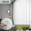 Witte Chiffon Transparante Gordijnen Zacht Voile Tule Voor Woonkamer Slaapkamer Raam Back Tab S-vouw Zacht Aanvoelende Gordijnen