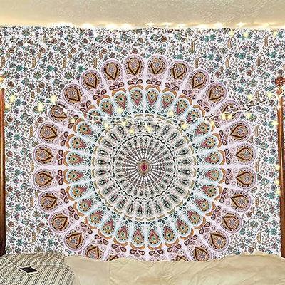 Indian Hippie Bohemian Psychedelic Mandala Wall Hanging Bedding Tapestry