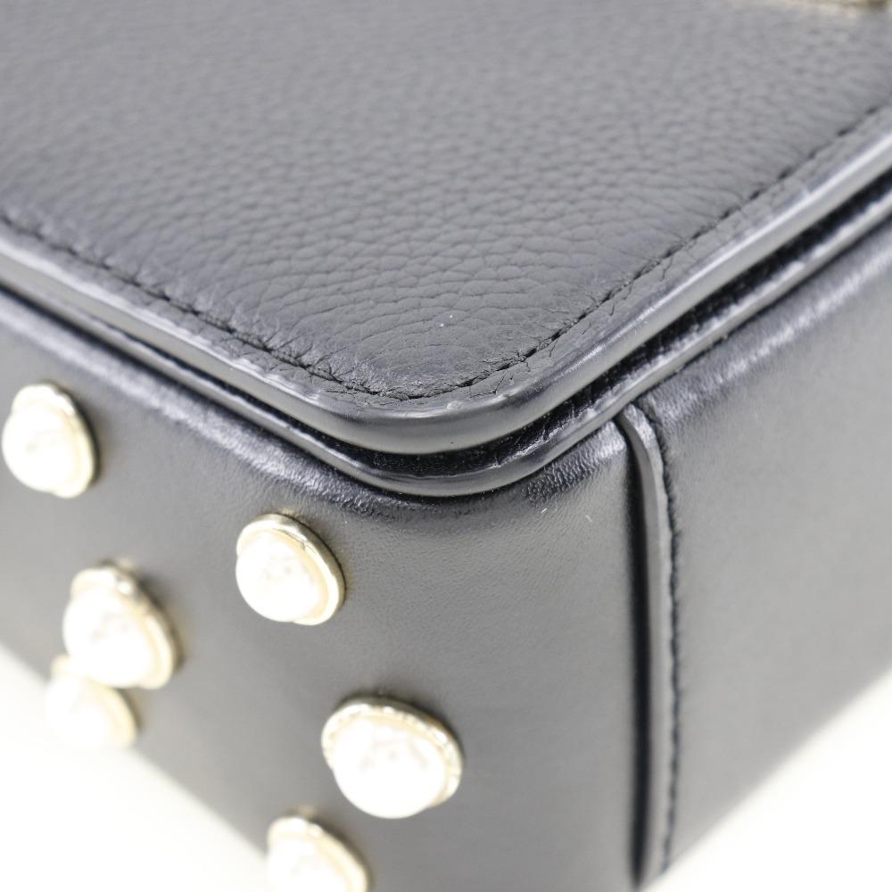 Kate Spade 2WAYShoulder Handbag WKRU5673-001 black leather/Fake pearl Women Used