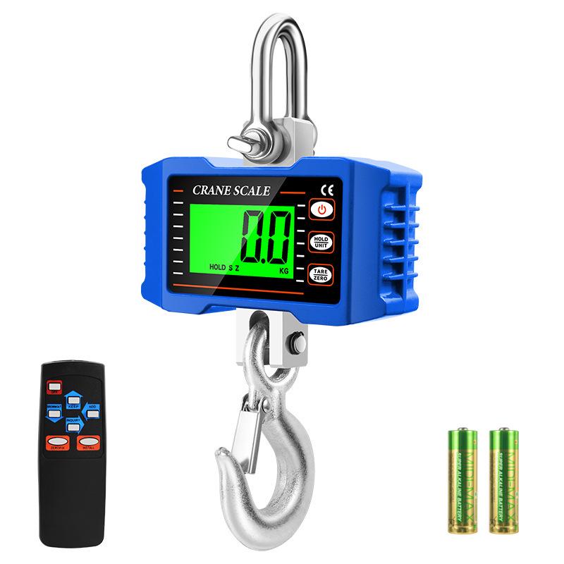 1000kg/1.5t/2t Electronic Hanging Crane Scale - Handheld Tension Hook Meter