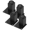 4 buc/set Picior de mobilă Înălțime reglabilă Aliaj de aluminiu Suport pătrat pentru canapea Dulap 80mm