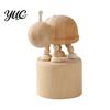 DIY Hand Painted Wood Crafts Wooden Movable Joints Animal Ornament, Doll Joint Ornaments Figures, Natural Decorative Desktop Art for Kids and