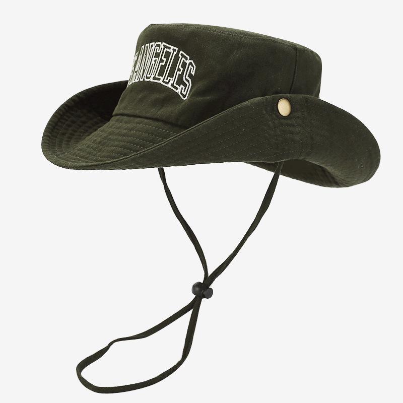 

Унисекс широкополая шляпа-ведро, регулируемый ремешок для подбородка, защита от ультрафиолета, ветрозащитная, для путешествий на свежем воздухе, кемпинга, походов, рыбалки one size армия зеленый