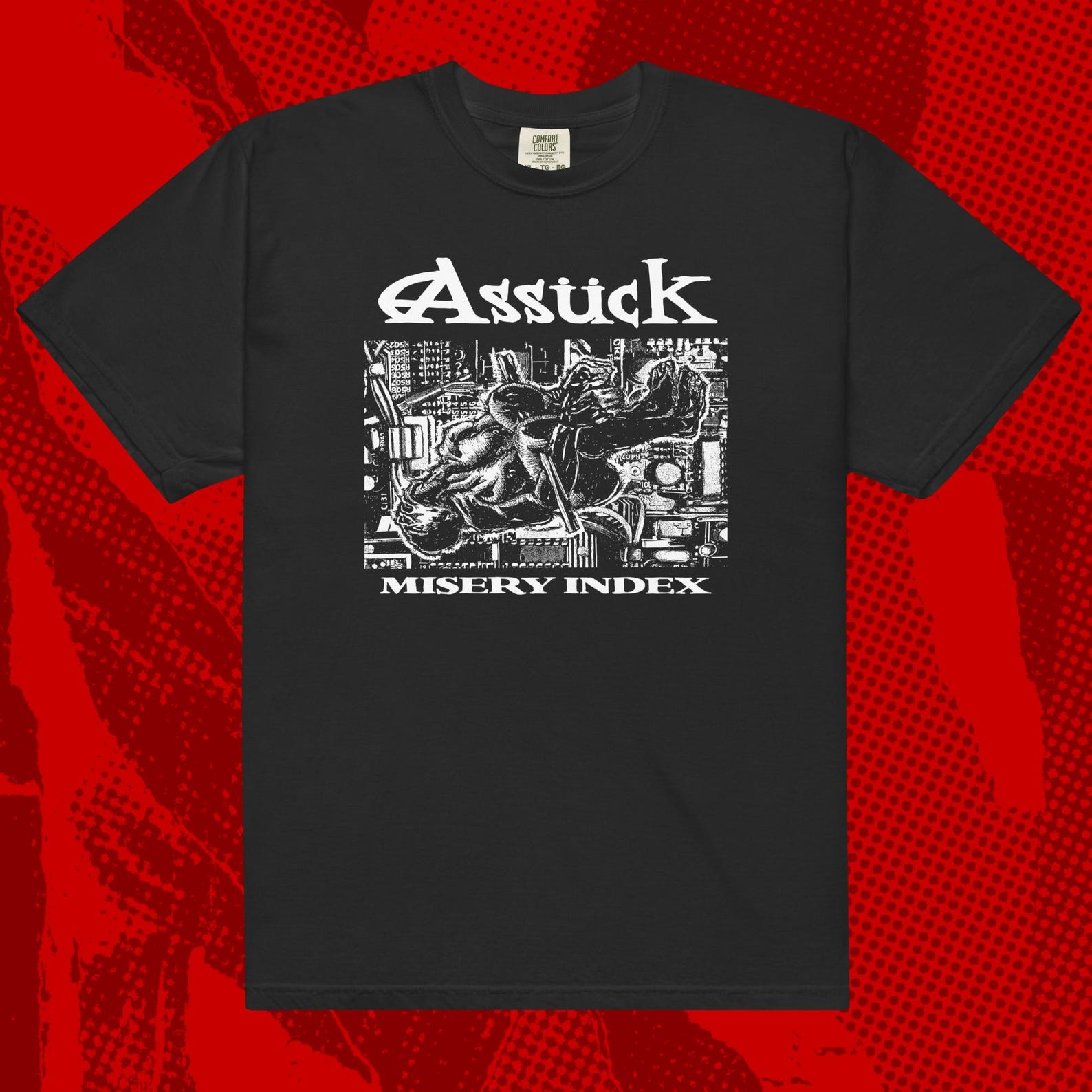 Assuck Misery Index Shirt | Grindcore Punk Crust Plutocracy Discordance Axis S