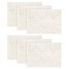 Light Grey Farmhouse Woven Rustic Placemats Set of 6,12x18 Seasonal Holiday Macrame Burlap Kitchen Dining Table Decoration for Home Party Decor