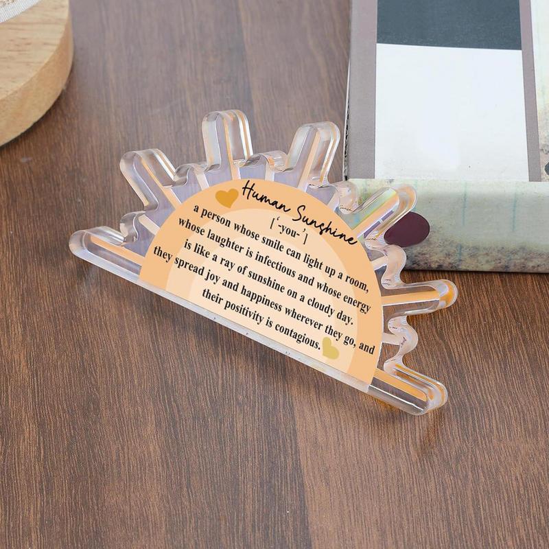 Motivational Sign For Mom Desk Sign Ornaments Collectible Figurines Appreciation Sign Human Sunshine Inspirational Quotes