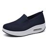 One-Foot Pedaling Lazier Thick Sole Elevated Air Cushion Sports Shaking Shoes Style Flying Mesh Breathable Casual Women's Shoes