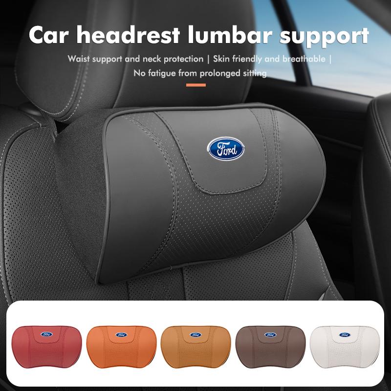 KKHK4 Car Back Headrest Neck Pillow Breathable Lumbar Support For Ford Escort KA Flex Everest KA Expedition Falcon Fusion