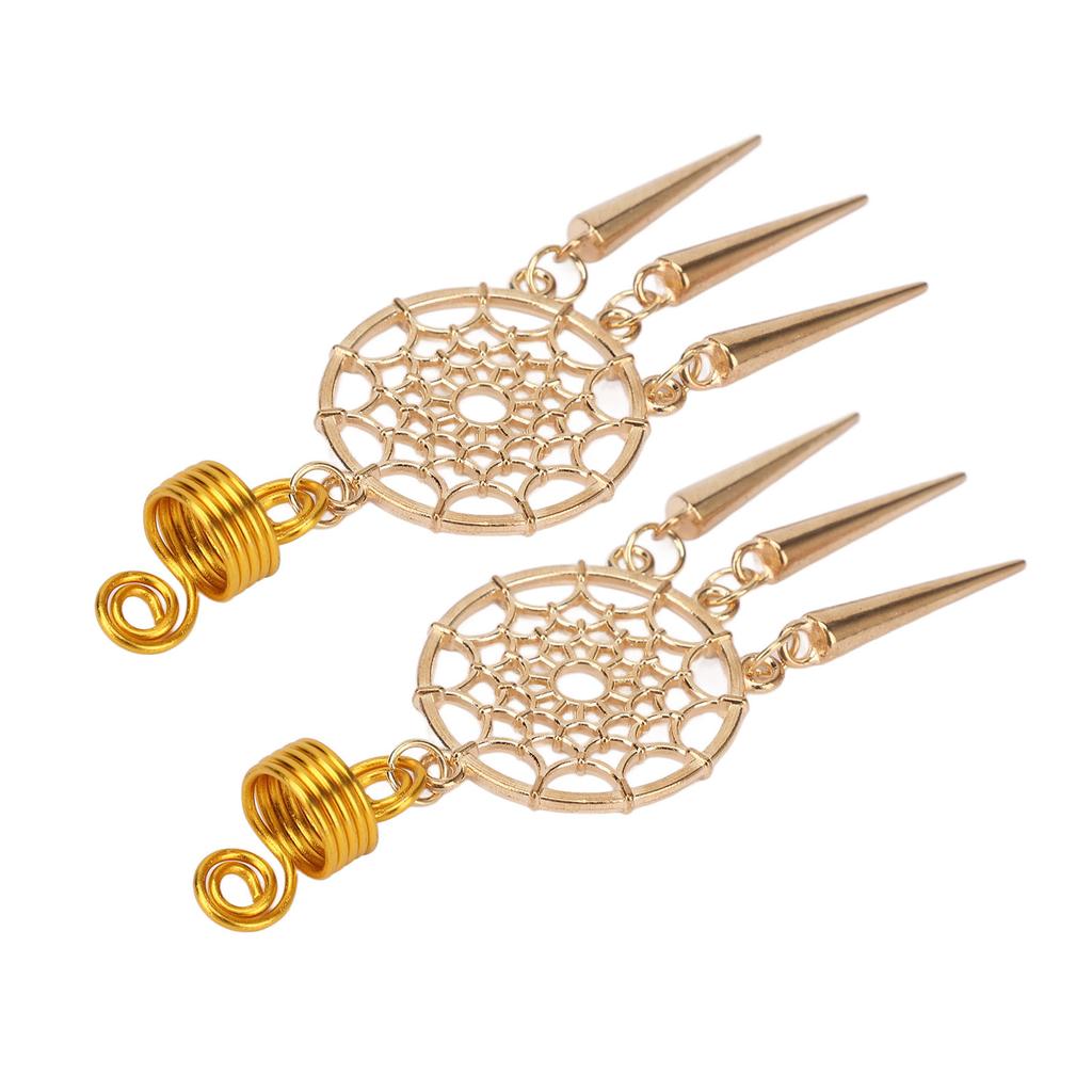 10pcs Beard Dreadlock Unisex Accessories Beard Spring Tube Dreadlock for Wedding Daily Life Golden