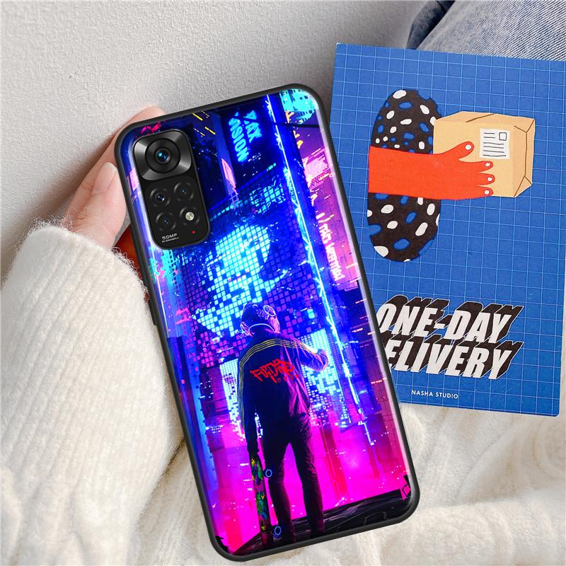 Cyberpunks Case For Xiaomi Redmi Note 11 Pro 8 9 10 Pro Note 10S 11S 9S K50 K40 9A 9C 10A 10C Cover