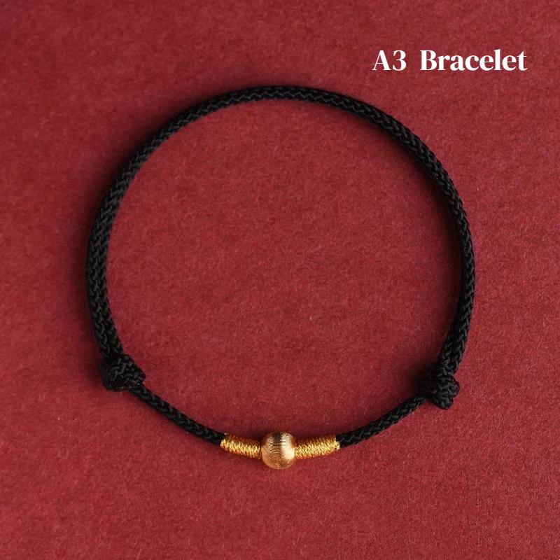 Hand Braided Red Rope Bracelet with Lucky Bead Adjustable Couple Anklet for Valentine Gift Wrist Wear