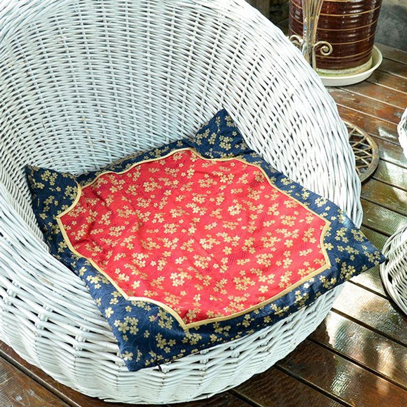 

Данфэнчуанъи Китайский стиль Ретро Мебель Ткань Китайский стиль Цветочный Чистый хлопок Наволочка для подушки-думки Подушка для сиденья с наполнителем Red floral cushion (with core) 45x45cm