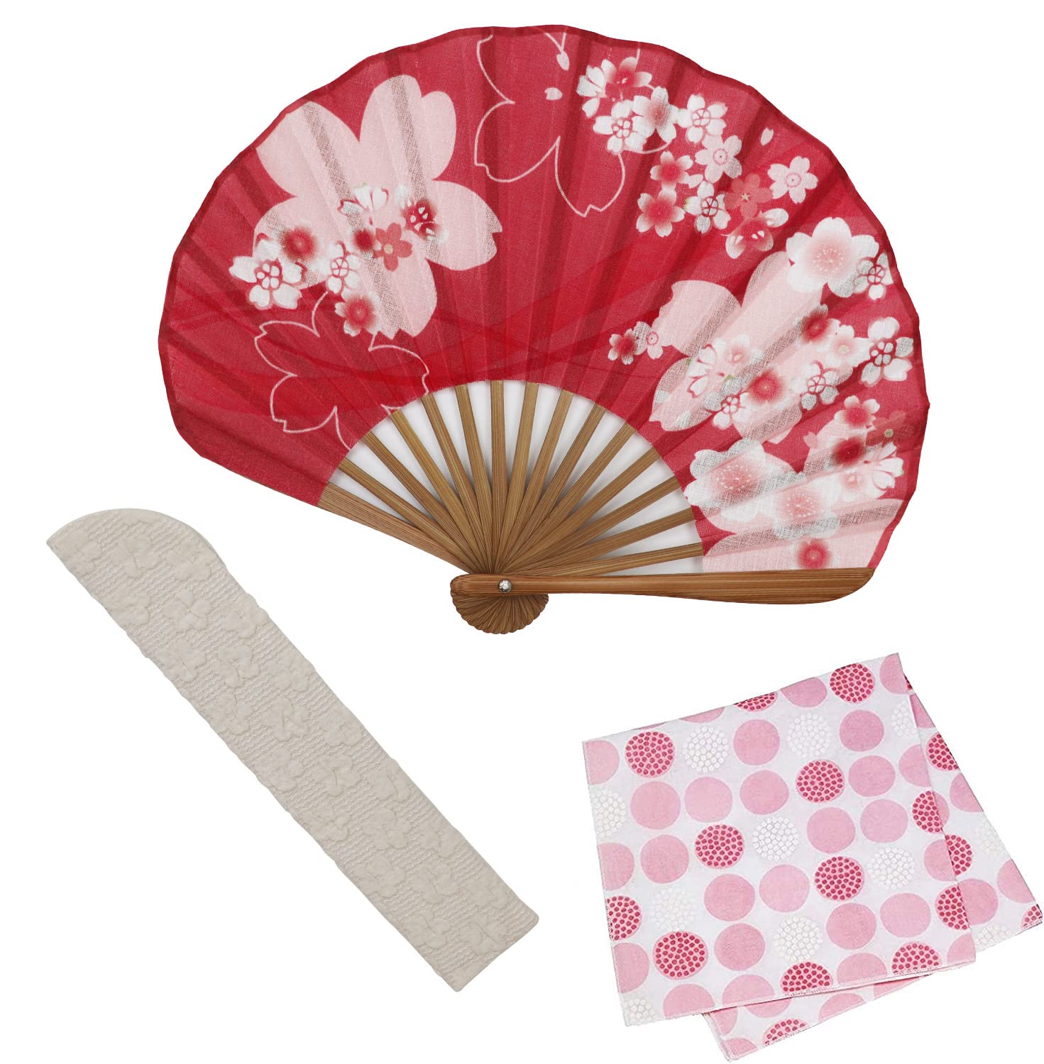 

Складной веер для складного веера Носовой платок Сакура [Osaka Choseido] Женский, Стильный, Деловой, Сумка, Чехол, Набор, (красный)