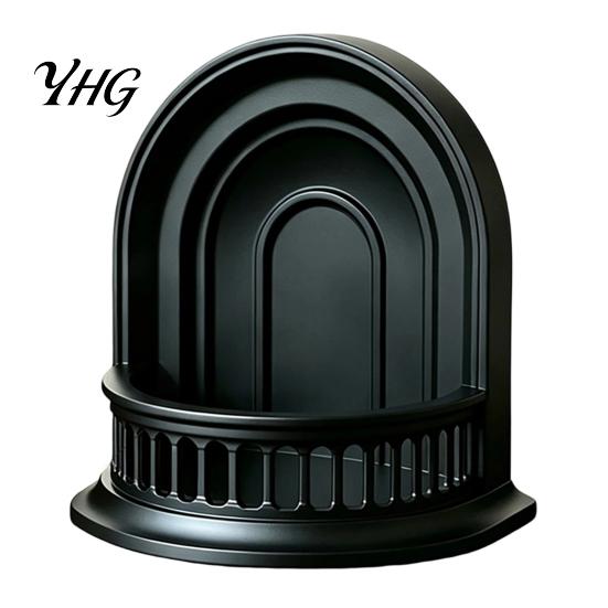 Unique Wall Organizer Gothic Shelf, Vintage Floating Shelf for Bedroom And Living Room, Matte Black Mounted Display Rack Decorative Wall-Mounted with